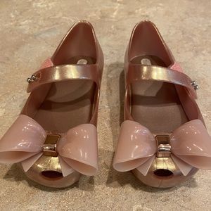 Mini Melissa Blush/Gold Mary Janes (9)